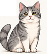 Grey Tabby & White